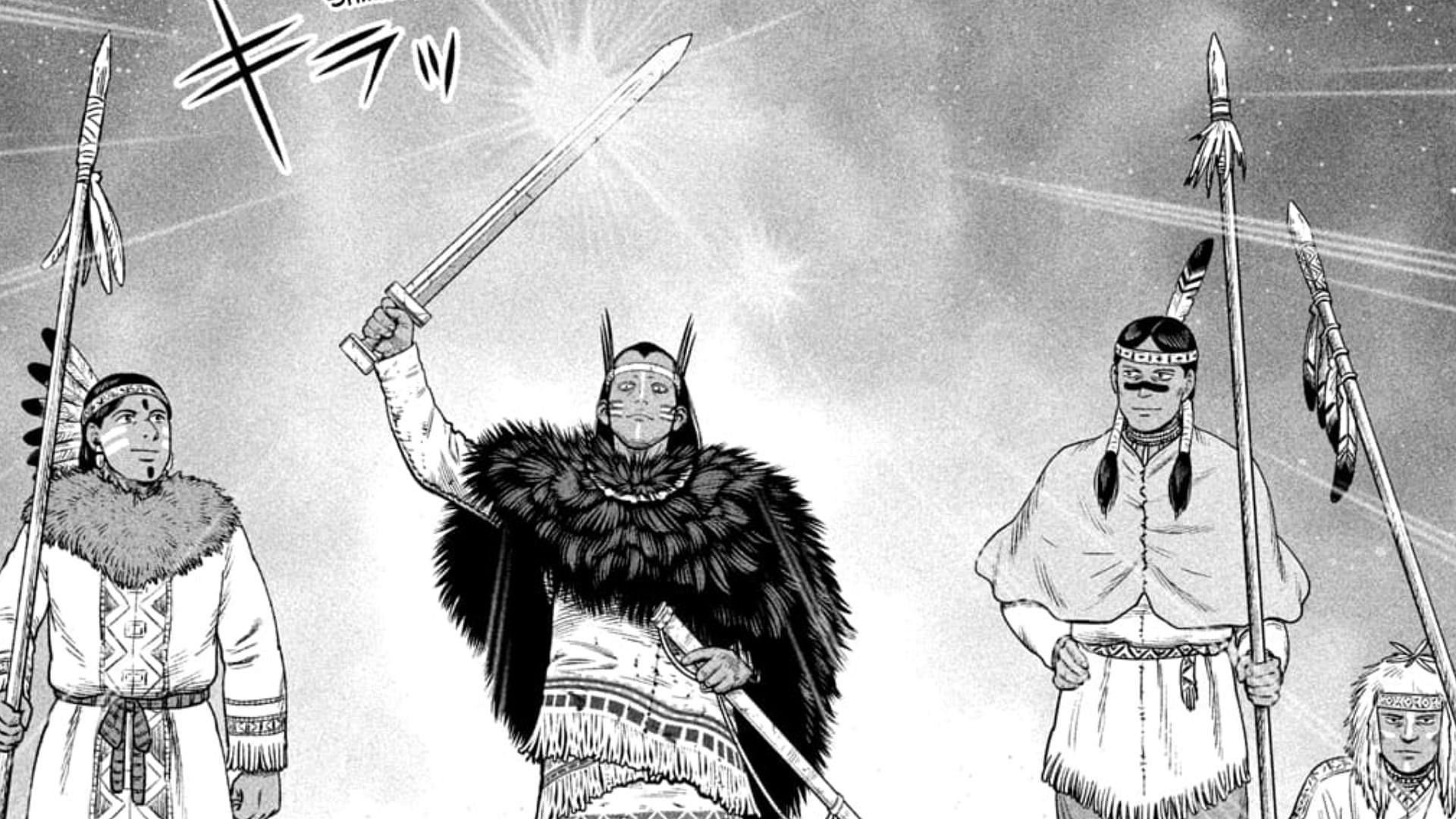 Lnu community as seen in Vinland Saga manga (Image via Kodansha)